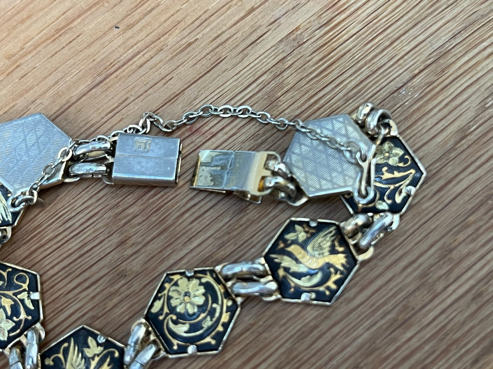 Vintage Toledo Armband en Ring Set uit Spanje, Ophalen of Verzenden, Gebruikt, Goud, Overige materialen