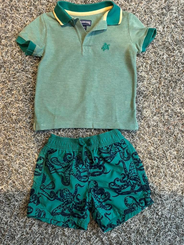Vilebrequin zwemshort met bijpassende shirt 4 jaar, Ophalen of Verzenden, Zo goed als nieuw, Jongen, Sport- of Zwemkleding