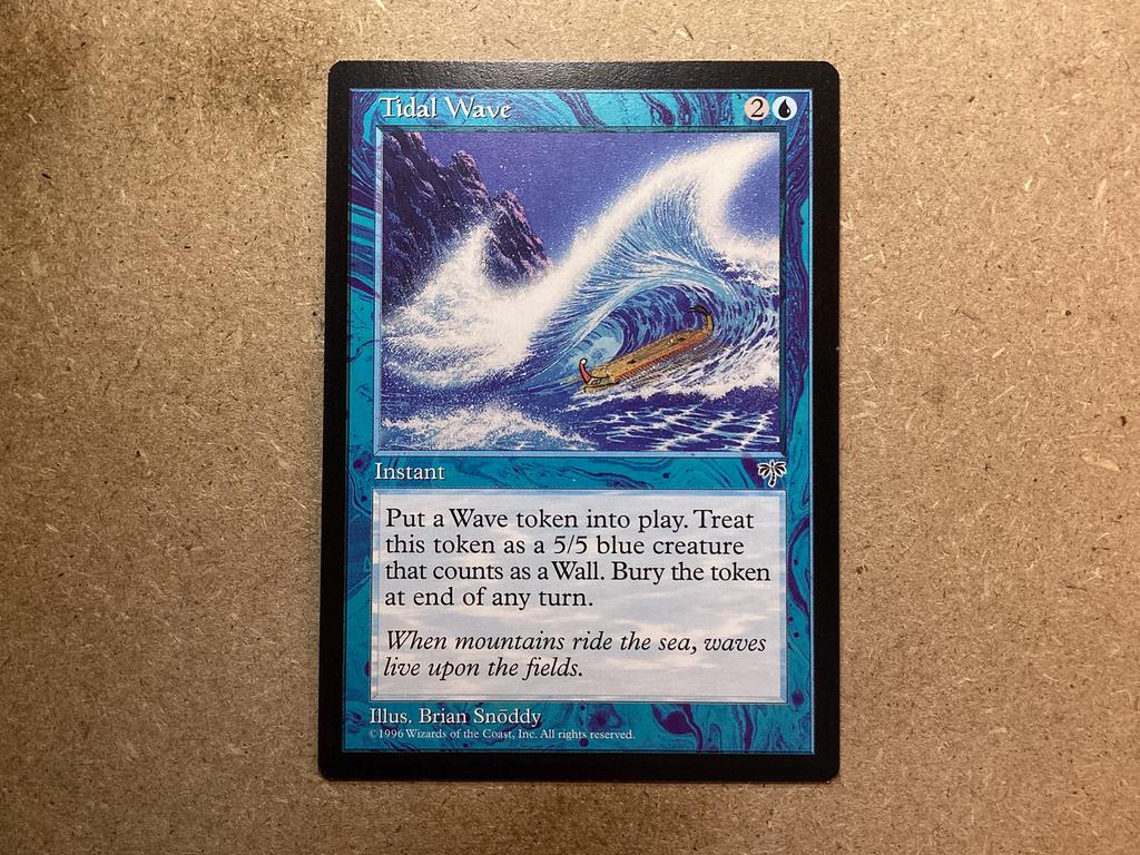 1x Tidal Wave (Near Mint), Hobby en Vrije tijd, Verzamelkaartspellen | Magic the Gathering, Zo goed als nieuw, Losse kaart, Ophalen of Verzenden