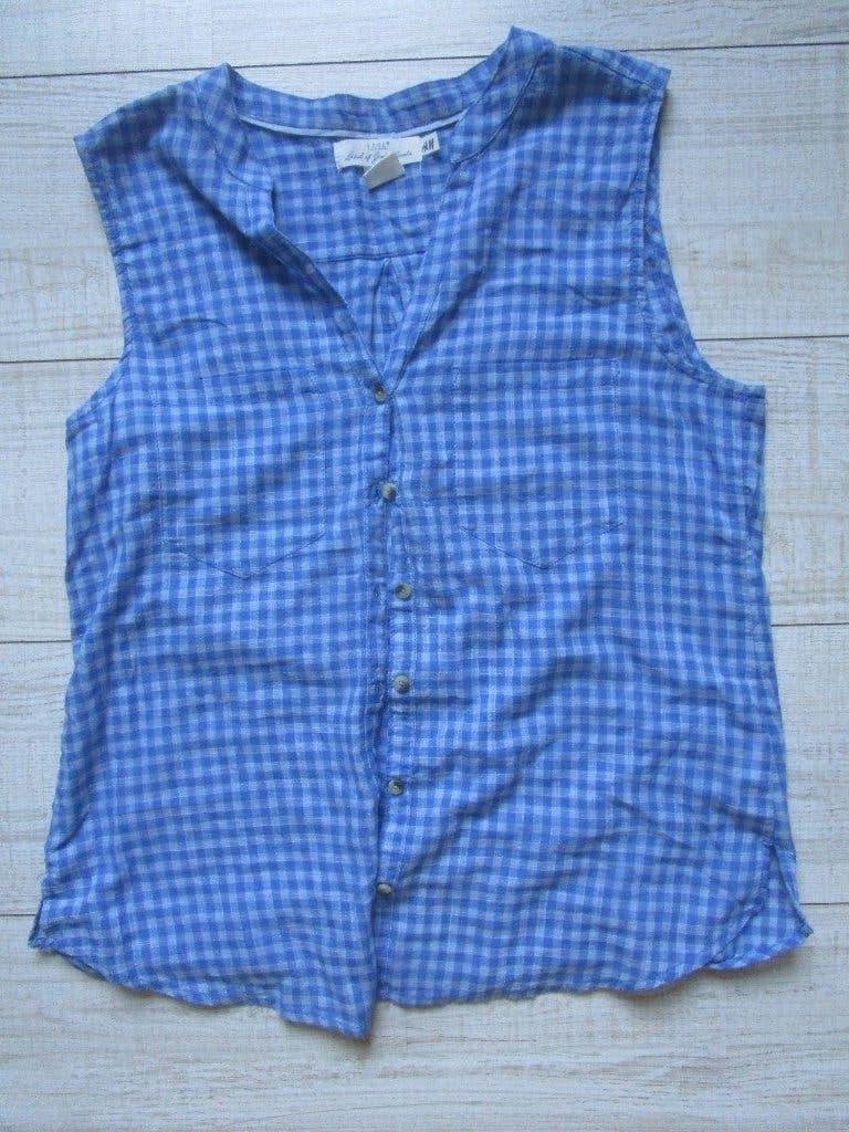 Blouse L.O.G.G.  mt  38  blauw  geruit/geblokt, Kleding | Dames, Bodywarmers, Maat 38/40 (M), Nieuw, L.O.G.G., Verzenden