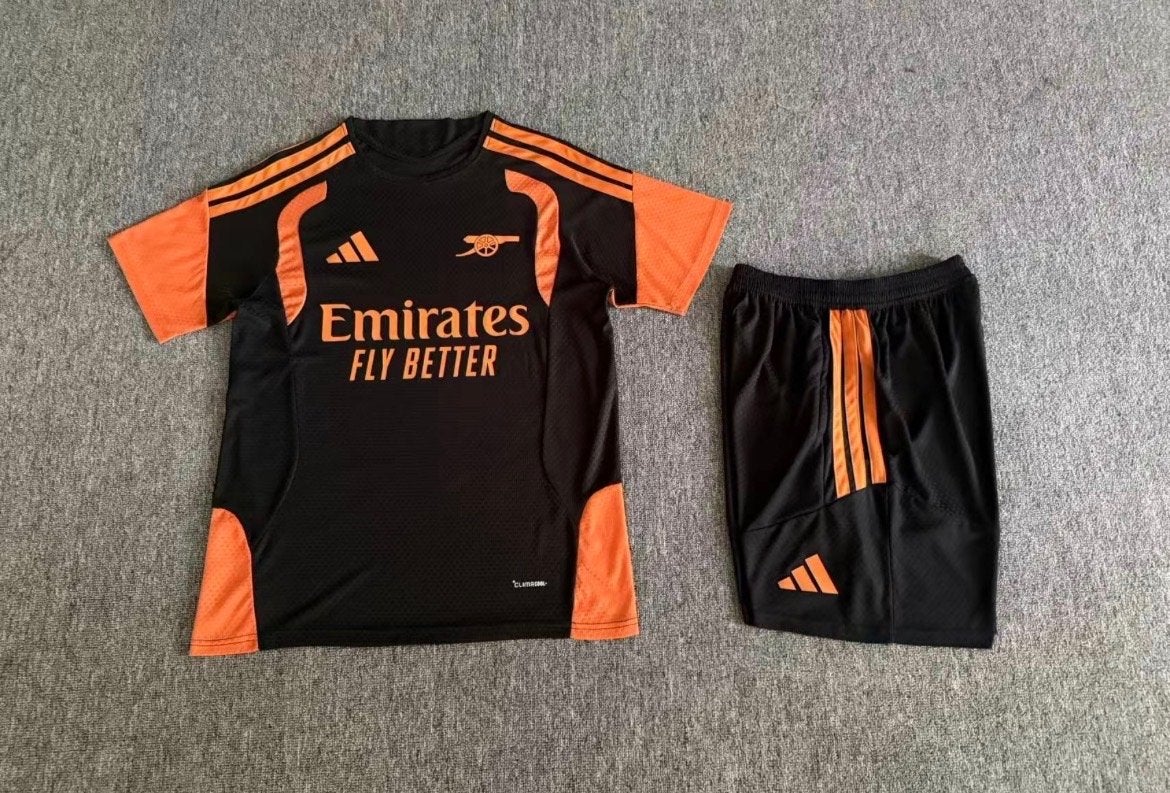Arsenal Trainingskit Zwart/Oranje - Alle maten beschikbaar, Maat M, Ophalen of Verzenden, Nieuw, Set