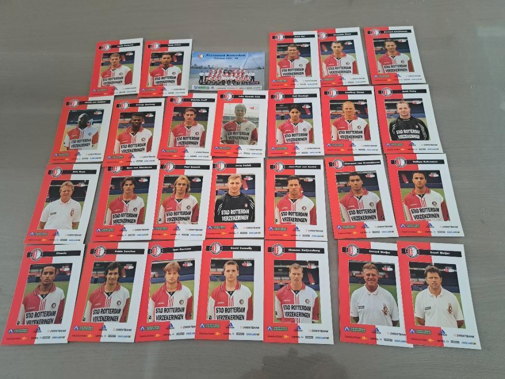 27 fotokaarten Feyenoord .97-98, Verzenden, Zo goed als nieuw, Buitenlandse clubs, Spelerskaart