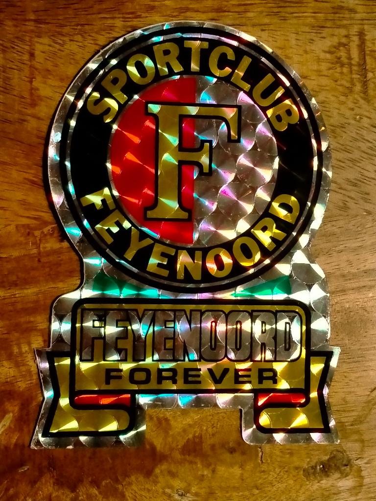 Sportclub Feyenoord Forever vintage logo glitter sticker, Verzamelen, Ophalen of Verzenden, Zo goed als nieuw, Overige typen