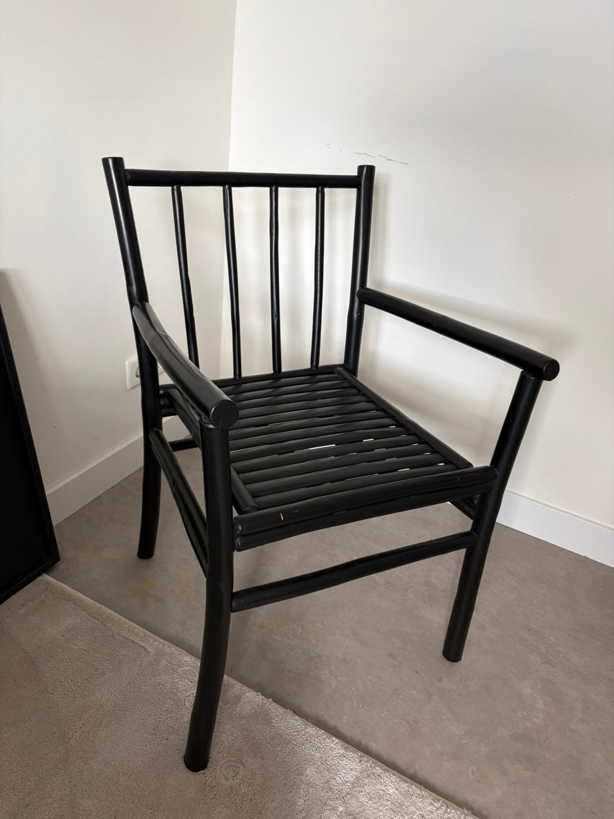Zwarte stoel, Huis en Inrichting, Stoelen, Ophalen, Gebruikt, Zwart, Eén