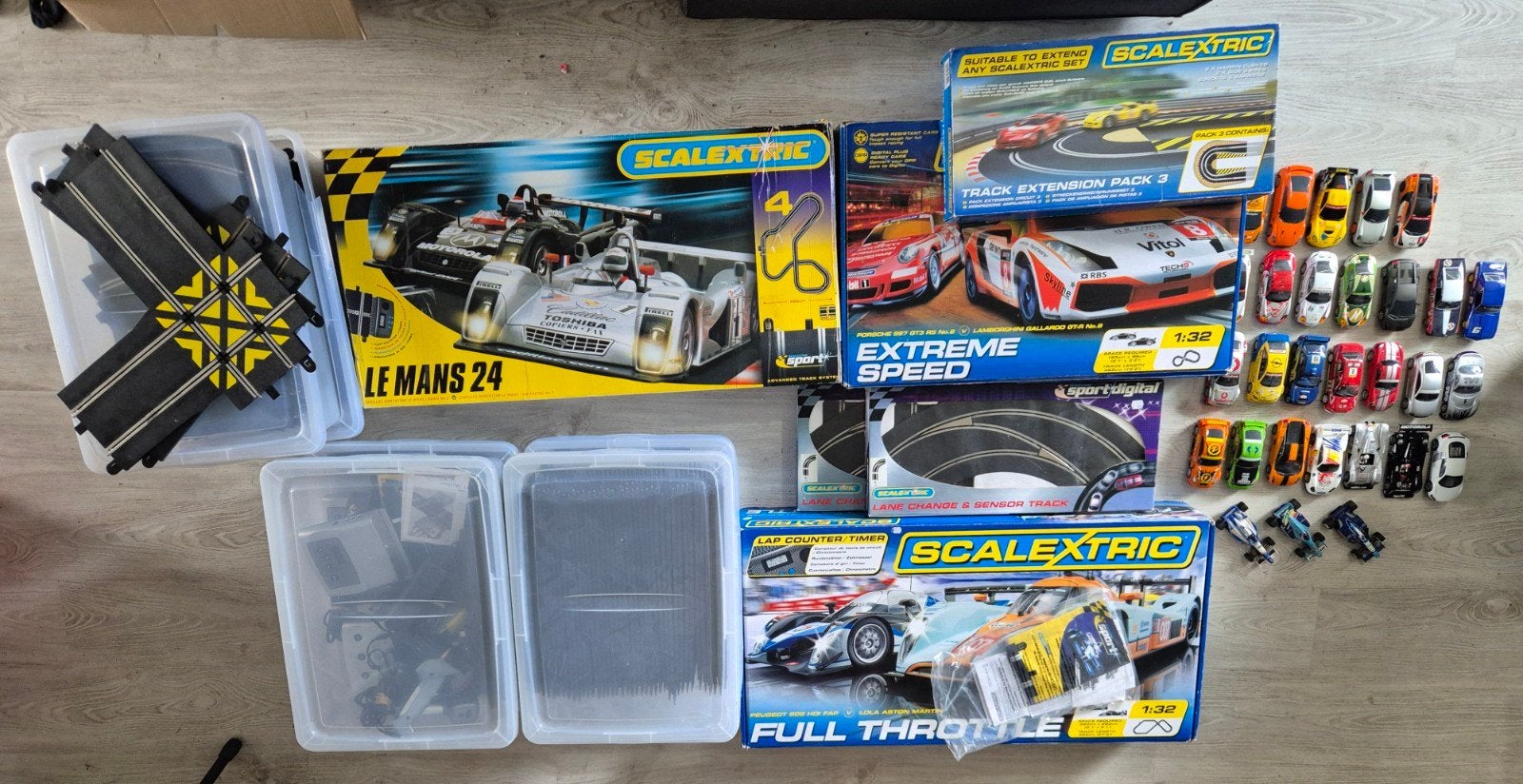 Grote partij Scalextric Sport /Digital, Elektrisch, Ophalen, Overige merken, Racebaan