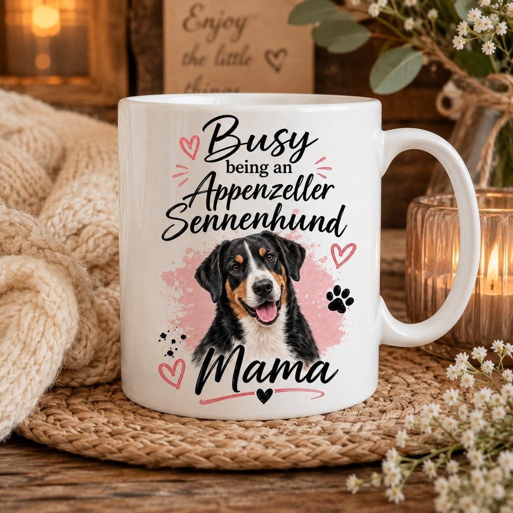 Busy being an Appenzeller Sennenhund Mama - Mok, Verzenden, Nieuw