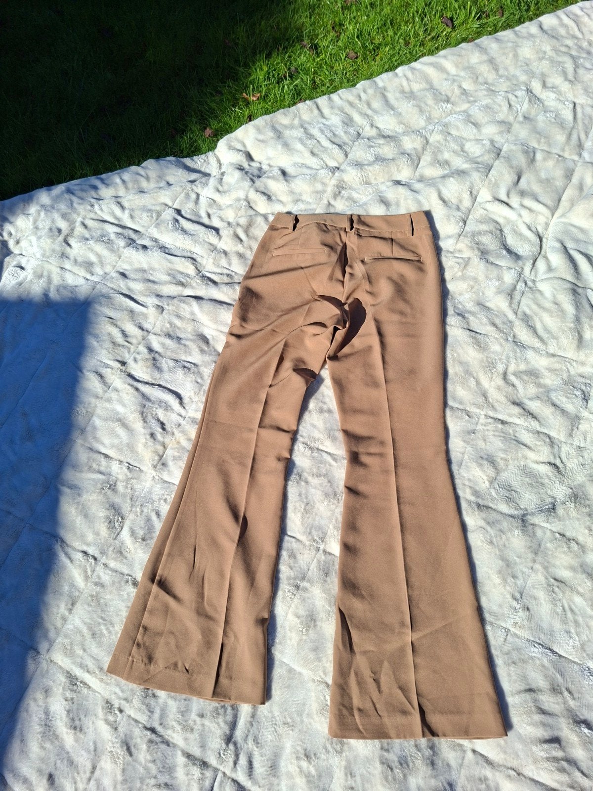 Attentif Paris flared broek maat 36 (S), Beige, Zo goed als nieuw, Maat 36 (S), Lang