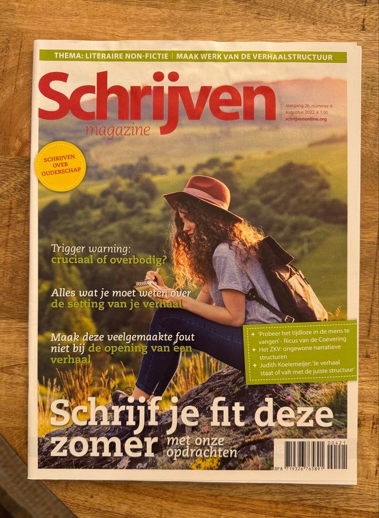 Schrijven Magazine - Augustus 2022 - Literaire Non-Fictie, Boeken, Tijdschriften en Kranten, Ophalen of Verzenden, Zo goed als nieuw
