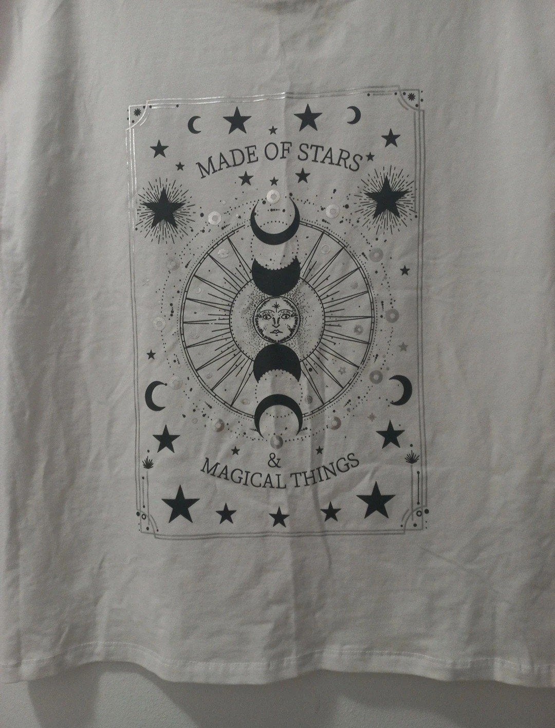 Nieuw dames T-shirt met kaartjes, Kleding | Dames, T-shirts, Wit, Nieuw, Ophalen, Maat 38/40 (M)
