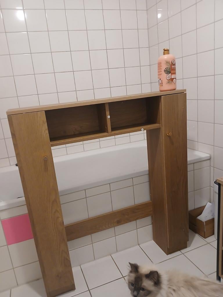 Badkamer kast voor boven de wc, Ophalen, 25 tot 50 cm, Rechthoekig, 50 tot 100 cm