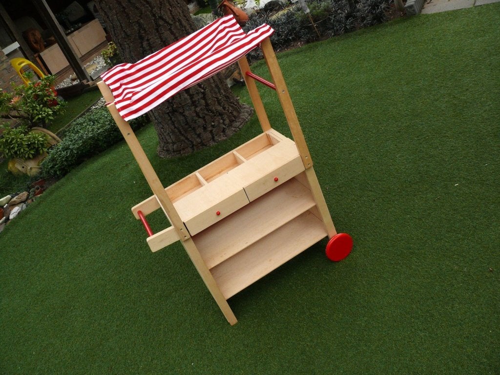 Houten speelgoedkraam als nieuw , 5 december tip !!, Ophalen of Verzenden, Zo goed als nieuw