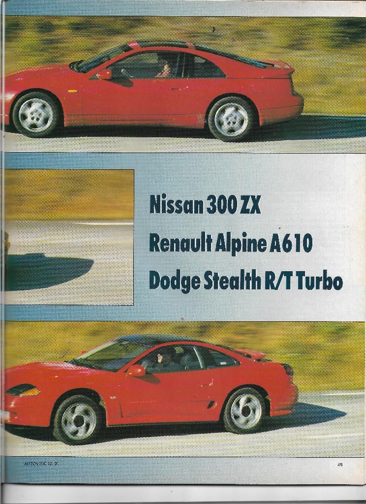 Reportage Dodge Stealth - Nissan 300ZX - Renault Alpine A610, Nieuw, Ophalen of Verzenden, Dick Braakhekke., Renault
