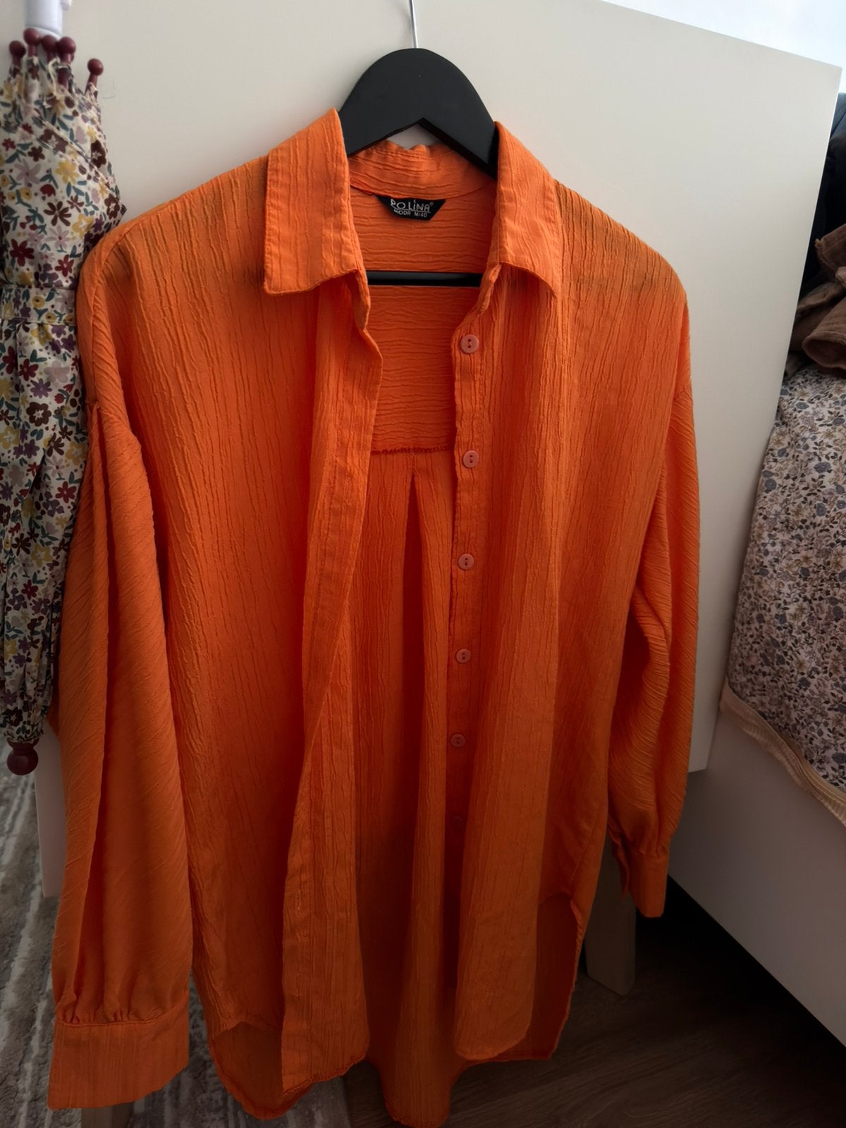 Oranje blouse met lange mouwen – mooie kleur, Ophalen, Zo goed als nieuw, Oranje