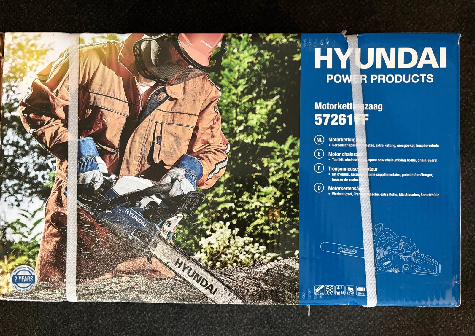 Hyundai Motorkettingzaag 57261F - Nieuw in doos, 70 mm of meer, Kettingzaag, Nieuw, Ophalen of Verzenden
