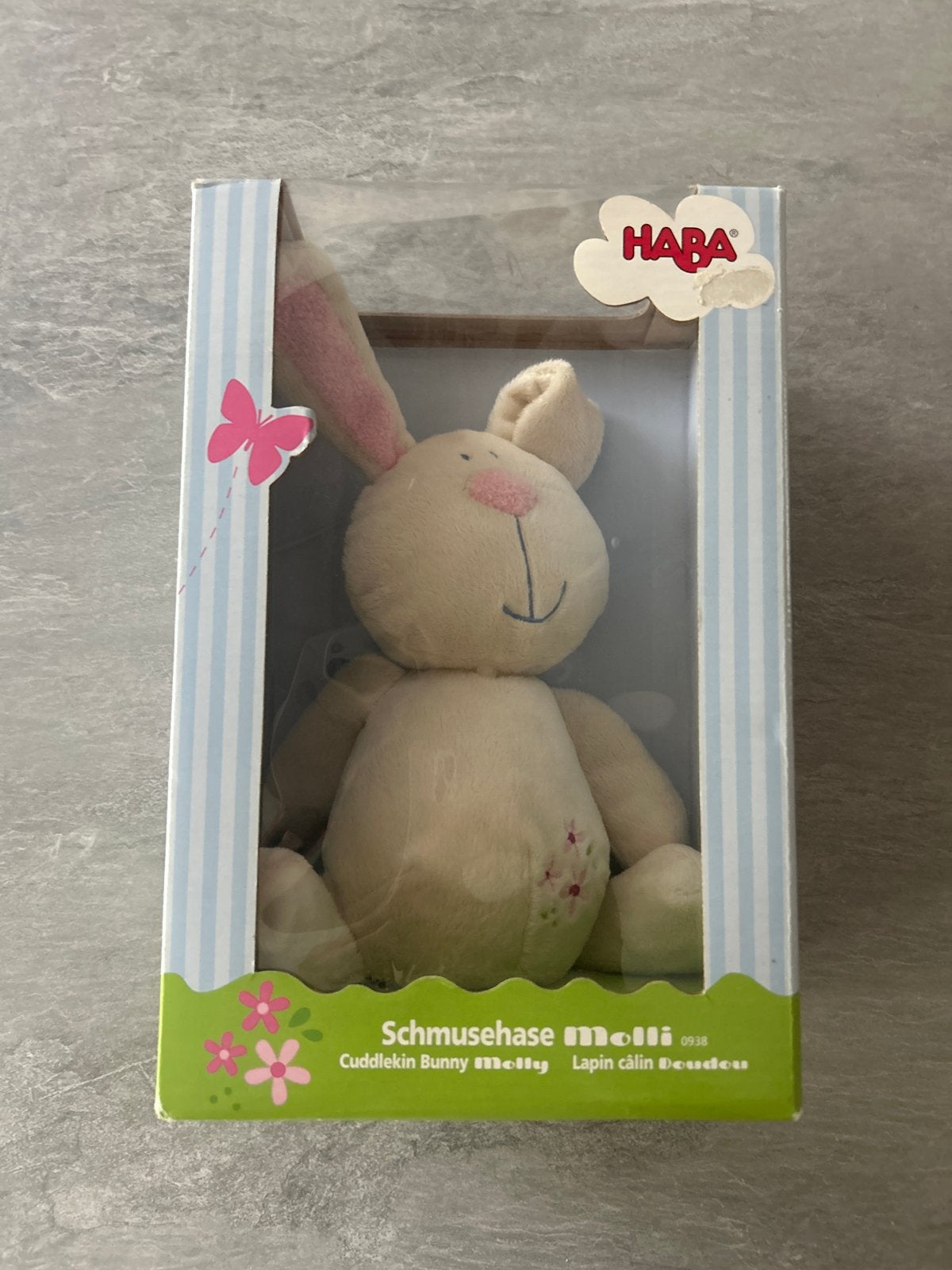 Nieuwe HABA Schmussehase Molli Knuffel Konijn, Met doos, Overige merken, Ophalen of Verzenden, Middelgroot (20 tot 80 cm)