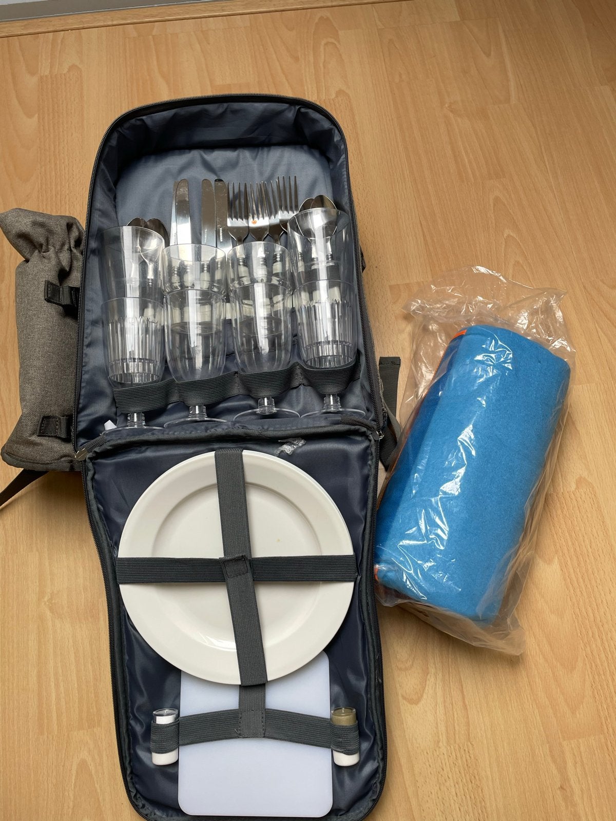 Picknick rugzak met koeltas en kleed voor 4 personen, Ophalen, Nieuw
