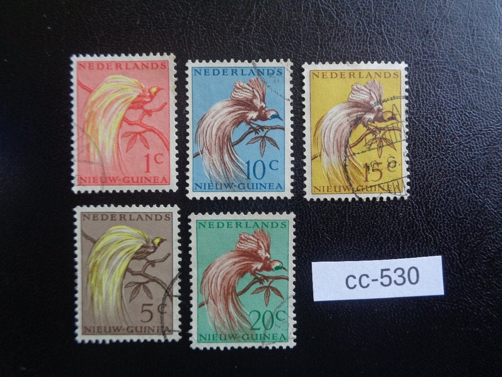 nl - nieuw guinea paradijs vogels 1954 (cc-530), Ophalen of Verzenden, Gestempeld, Nieuw-Guinea