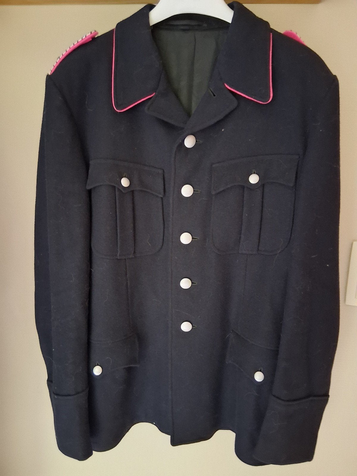 Duitse zwarte uniformjas, Feuerschutzpolizei, Ophalen of Verzenden, Duitsland
