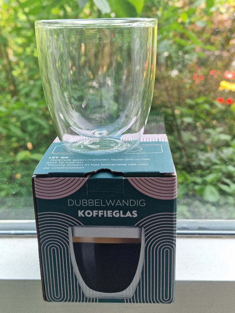 Dubbelwandig Koffieglas – Modern Design, Verzenden, Nieuw