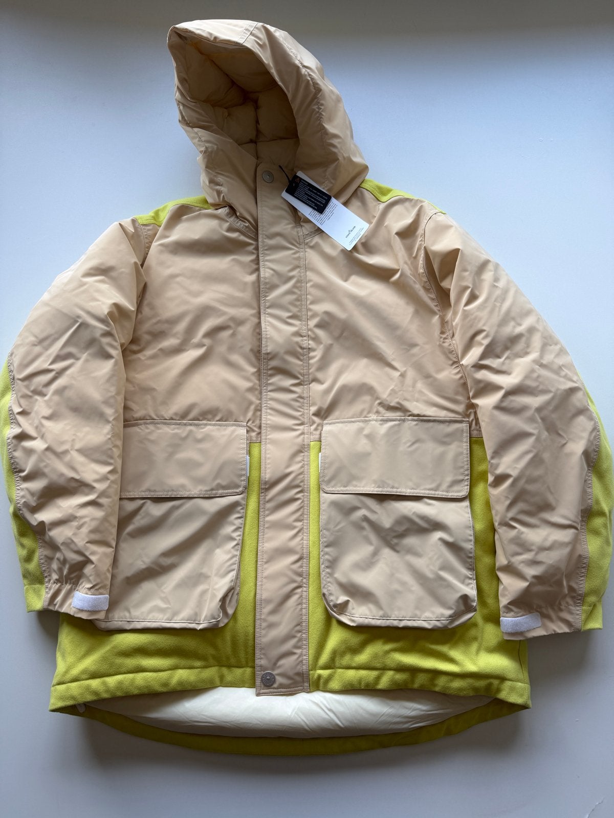 Stone Island Marina Plated Reflective Down Jacket XXL, Ophalen of Verzenden, Nieuw, Overige maten, Beige