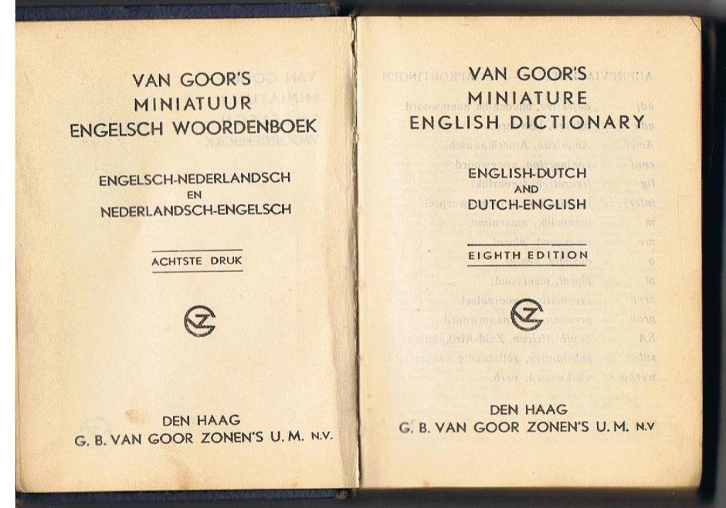 Van Goor's miniatuur Engelsch woordenboek  B4, Ophalen of Verzenden, Gelezen, Van Dale, Nederlands