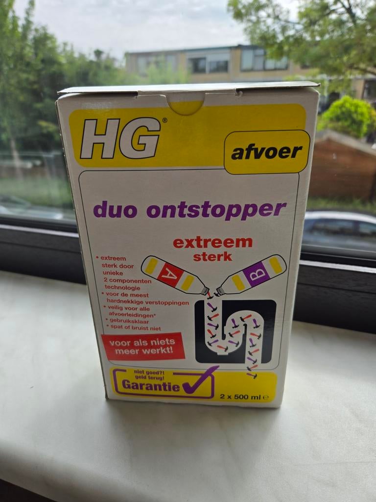 HG Duo Ontstopper - Extreem Sterk Afvoerontstopper, Ophalen of Verzenden