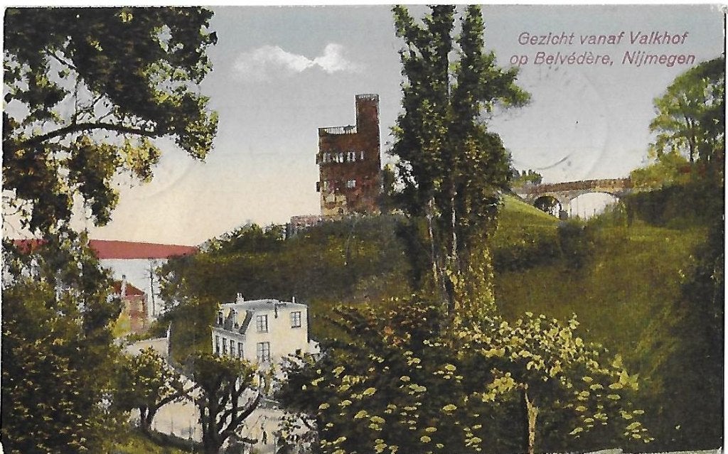Nijmegen Valkhof op BelvedereAnsichtkaart ( B306) uit 1927, Verzamelen, Ansichtkaarten | Nederland, Ophalen of Verzenden, 1920 tot 1940