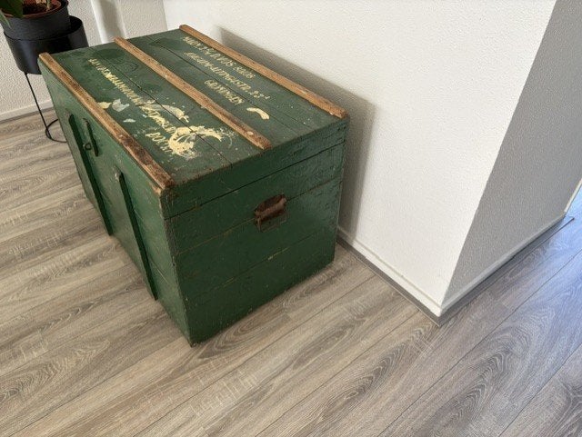 Vintage legerkist uit de jaren 50, Ophalen