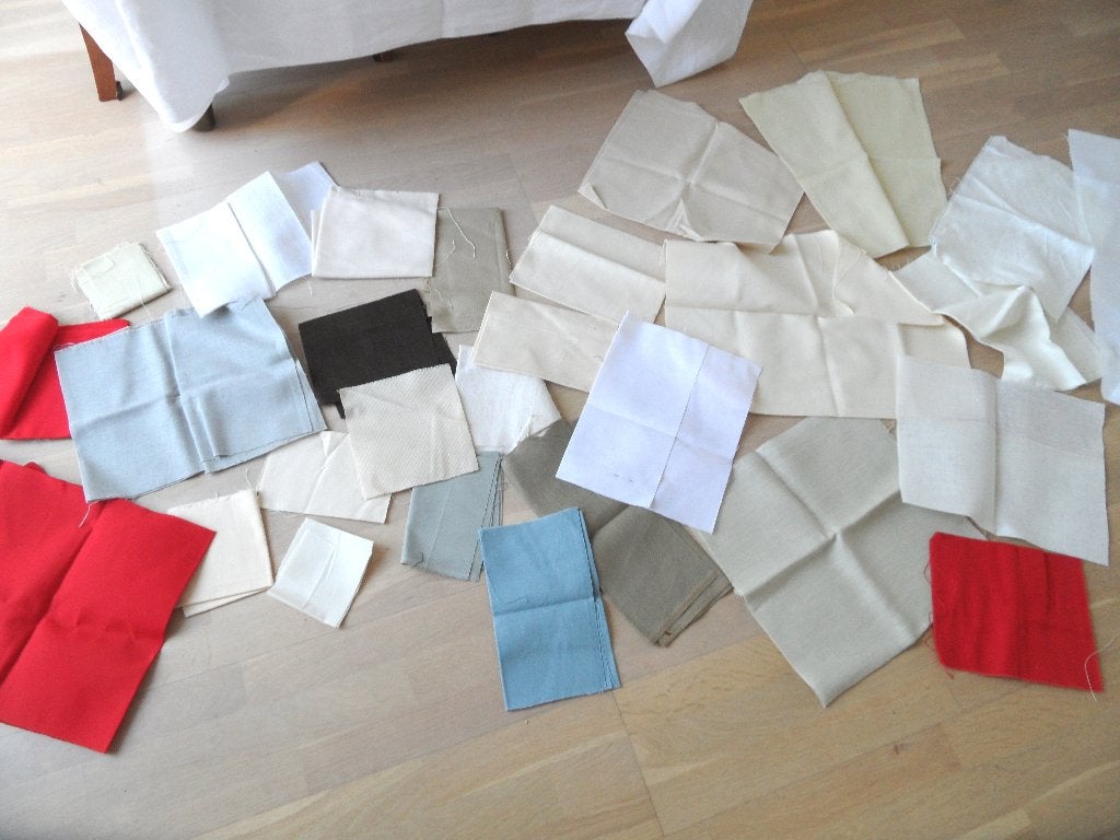 Diverse stuken borduurstof klein en grotere zie foto's, Ophalen of Verzenden, Nieuw, Handborduren, Overige typen