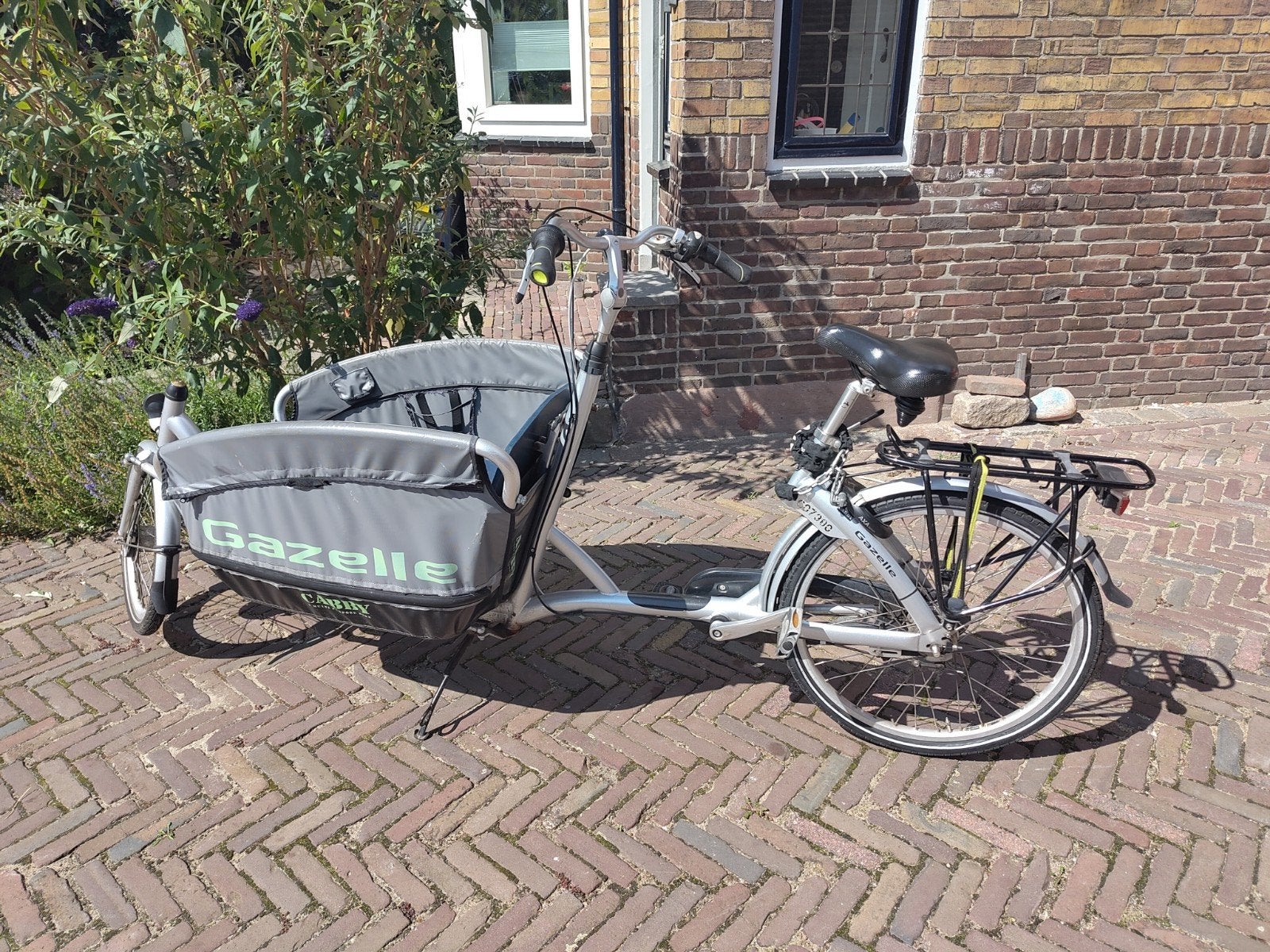 Gazelle bakfiets Cabby, Ophalen, Gebruikt, Opvouwbaar, 2 kinderen
