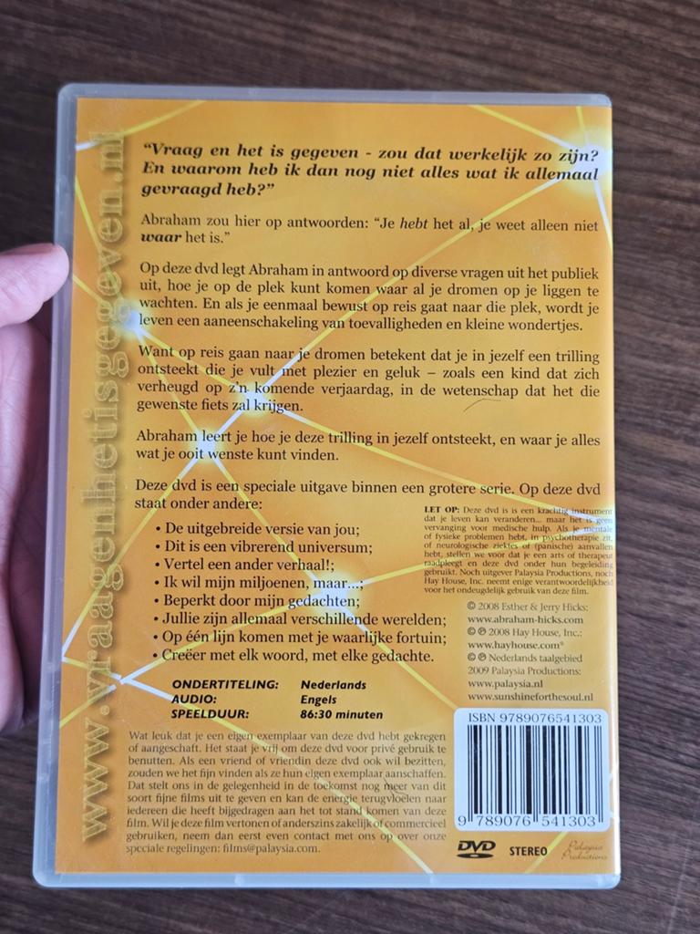 DVD Money and the law of attraction Esther & Jerry Hicks, Alle leeftijden, Ophalen of Verzenden, Gebruikt