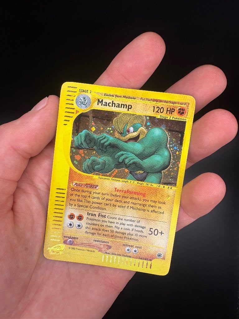 Machamp - 16/165 - Pokemon Expedition Holo Rare Card NM, Ophalen of Verzenden, Zo goed als nieuw, Losse kaart, Foil