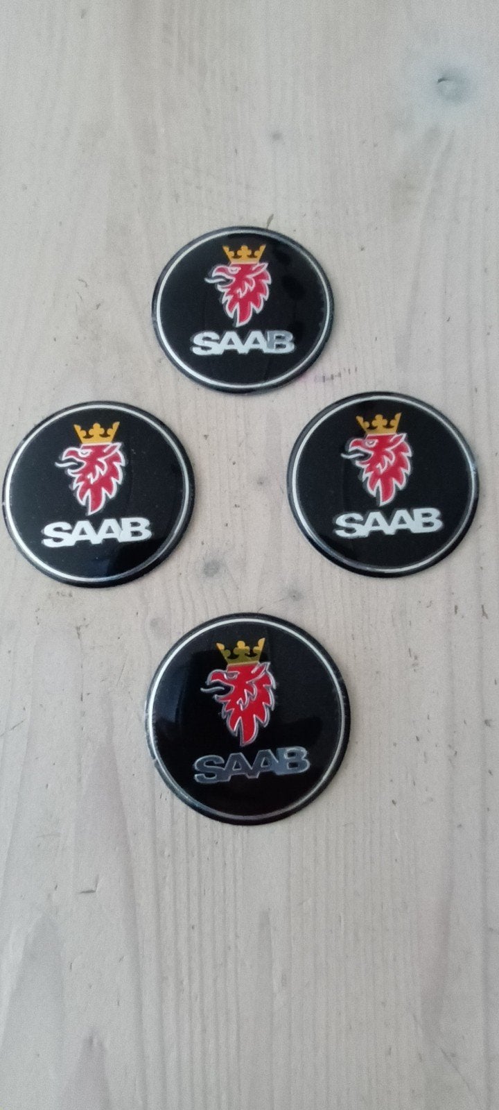 4x Saab naafdop zelfklevende stickers, Ophalen of Verzenden, Nieuw