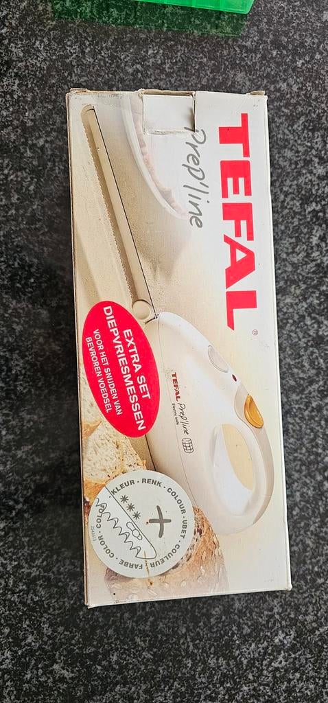 Tefal Prep'line Elektrisch Mes met Diepvriesmessen, Kunststof, Nieuw, Ophalen of Verzenden, Snijmachine