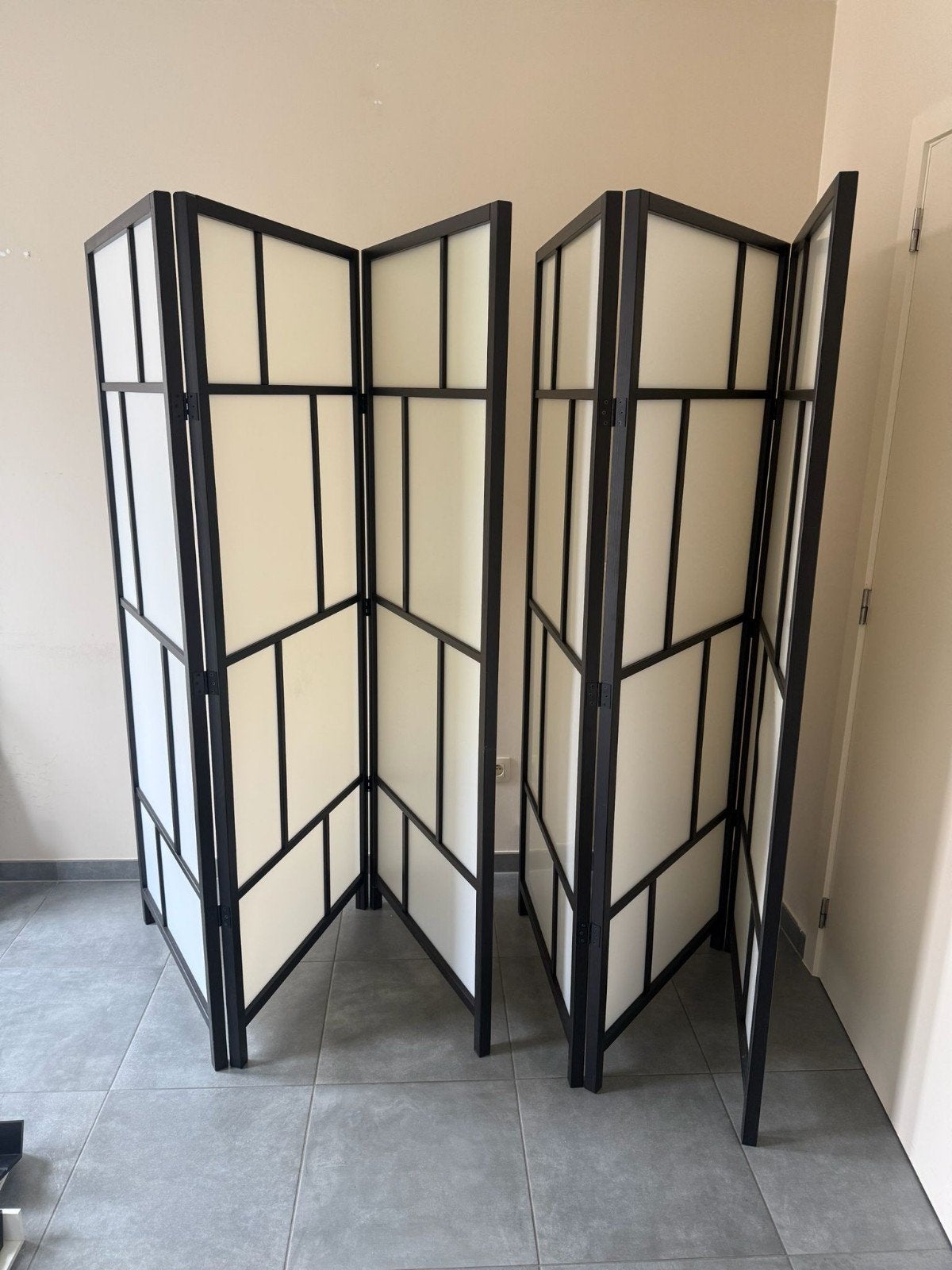 IKEA RISÖR scheidingswand - zwart/wit, Hout, Zwart, Ophalen of Verzenden, Zo goed als nieuw