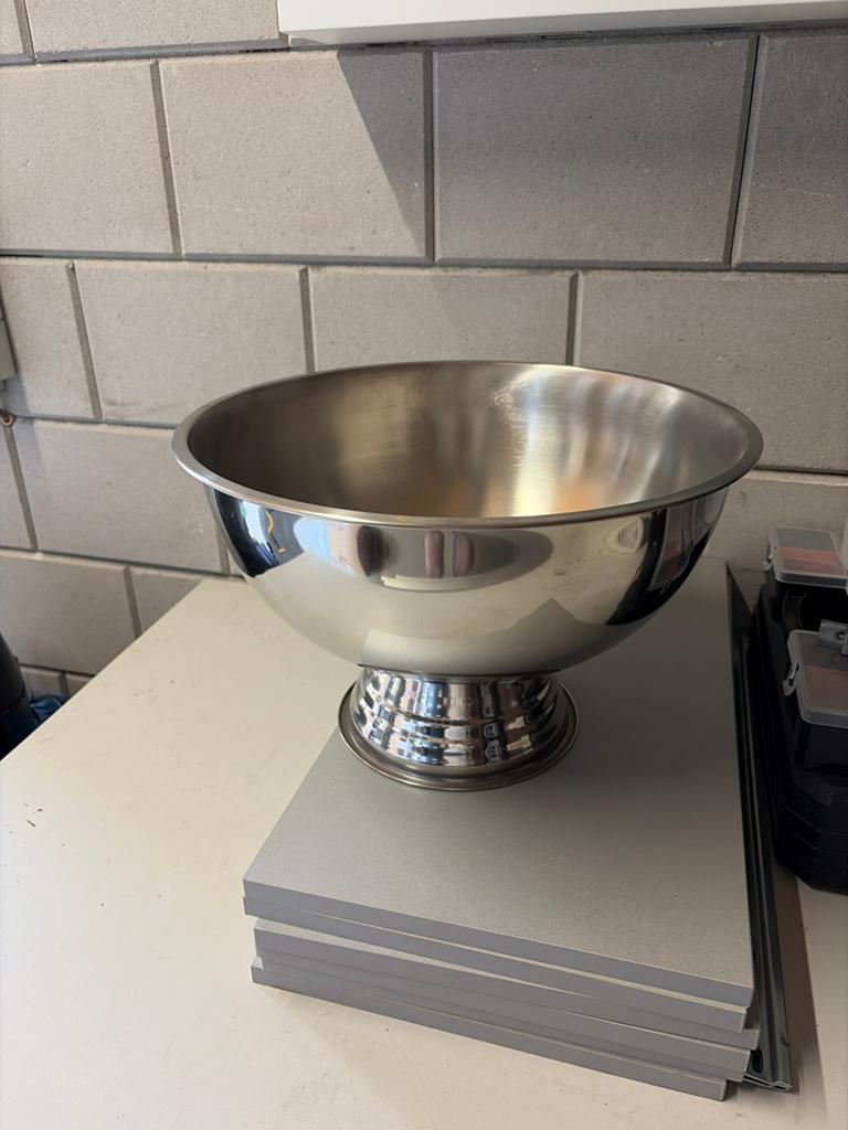 Stijlvolle Champagne Schaal - RVS IJsemmer, Ophalen, Nieuw
