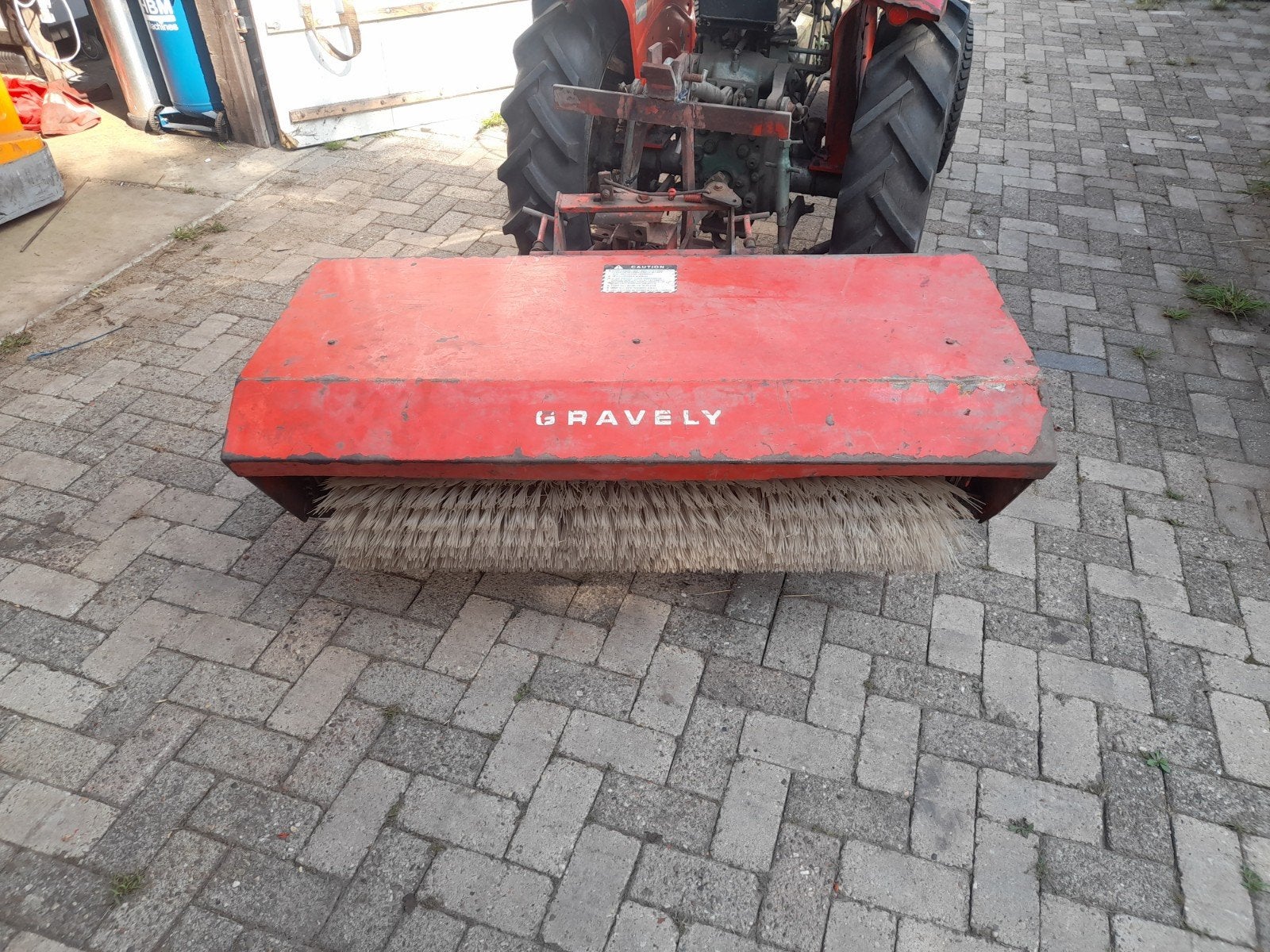 Gravely veegmachine 3-punts 120 cm tuintrekker mini, Ophalen of Verzenden, Gebruikt, Gravely