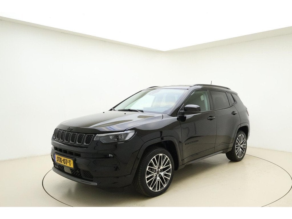Jeep Compass 1.5T e-Hybrid Summit | Leder | 1450KG Trekgewic, Auto's, Jeep, Bedrijf, Te koop, Compass, ABS, Achteruitrijcamera