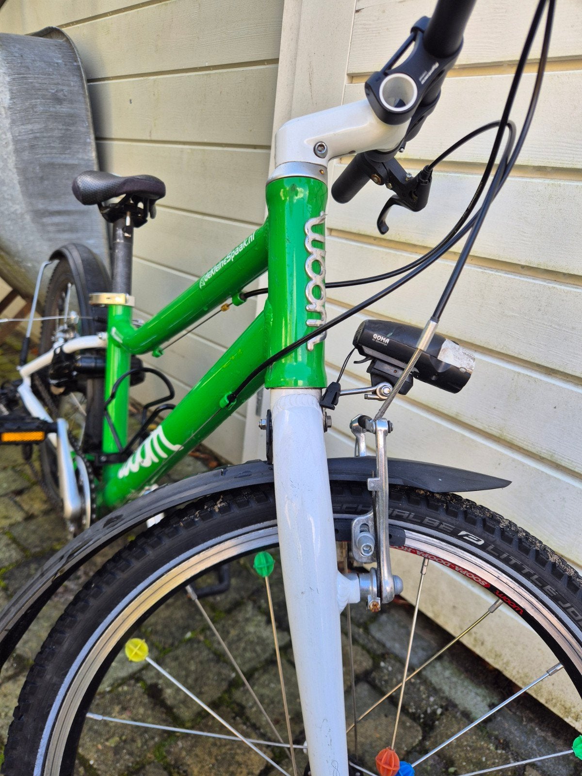 Woom 4 Go groen, Ophalen, 20 inch of meer, Gebruikt, Velgrem