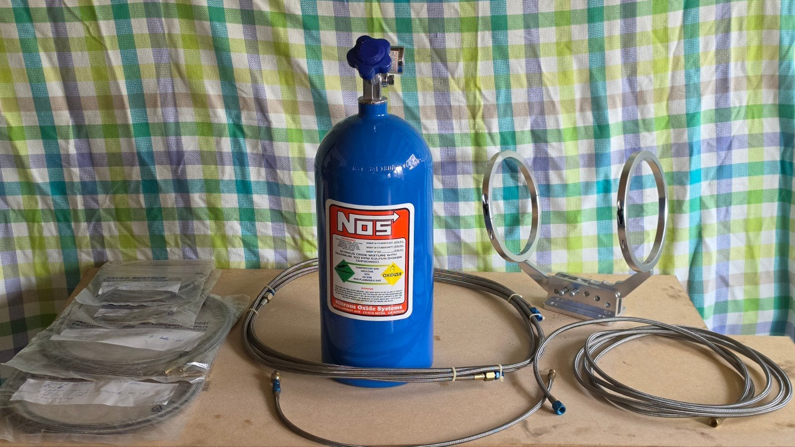 NOS Cheater Series Nitrous System fles 10 LB + leidingen, Ophalen of Verzenden