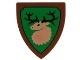 Lego Castle Schild Forestman Driehoekig Rood Bruin, Lego, Nieuw, Ophalen of Verzenden, Losse stenen