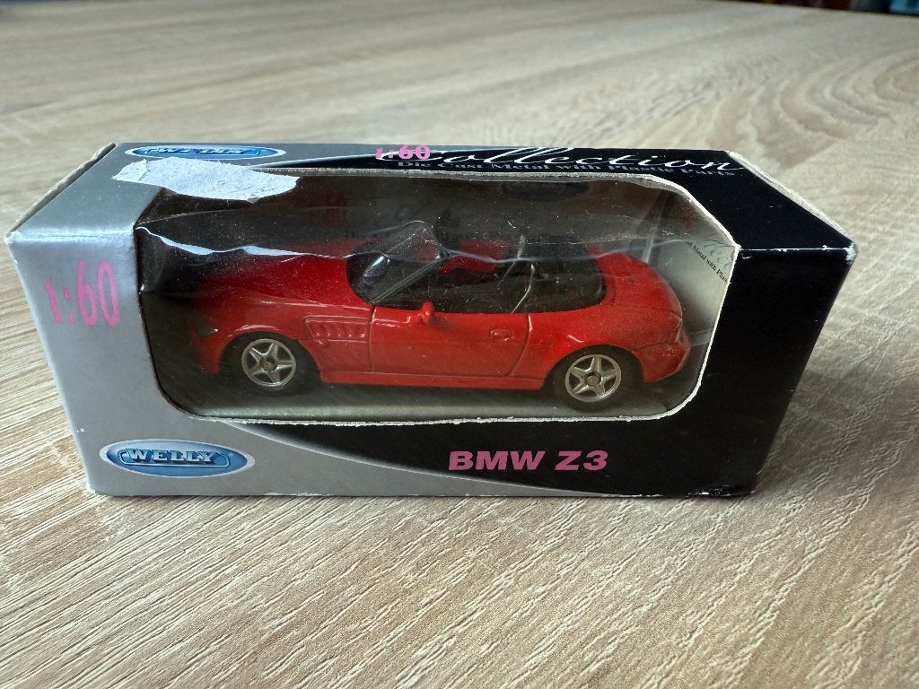 Die Cast BMW Z3 rood Welly nieuw, Ophalen of Verzenden, Zo goed als nieuw, Auto