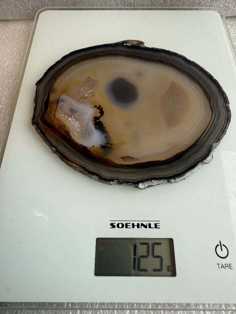 Agaatschijf mineraal 125 gram, Ophalen of Verzenden, Mineraal
