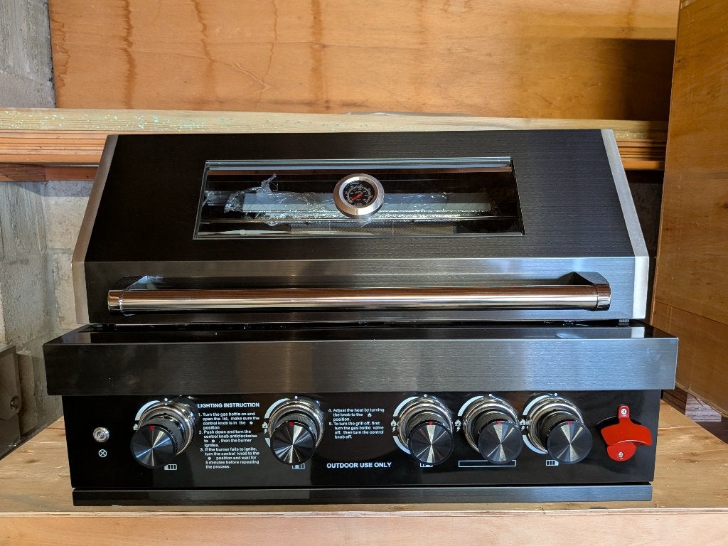 Inbouw gasbarbecue XL – 4 branders + infrarood – RVS 304 BBQ, Tuin en Terras, Ophalen, Nieuw, Red Dragon