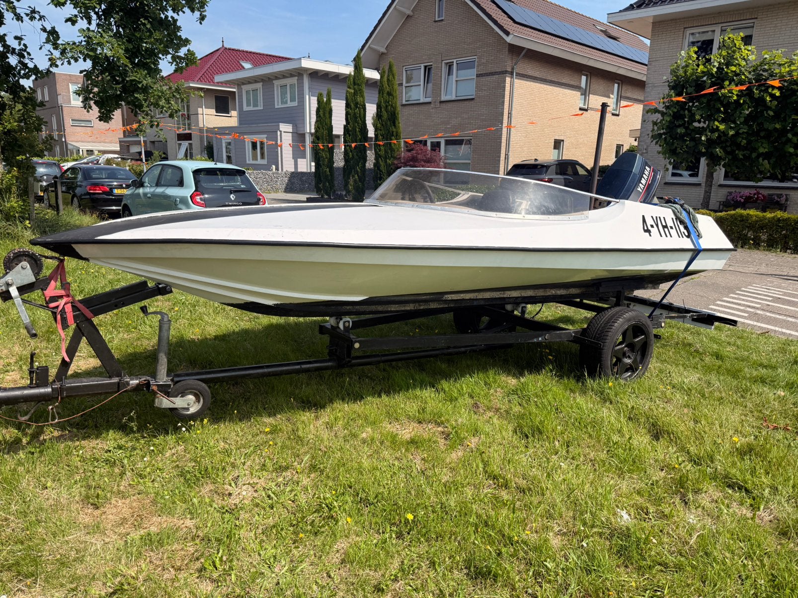 piranha bagheera speedboot + trailer en 40 pk autolube, Watersport en Boten, Ophalen, Zo goed als nieuw, Buitenboordmotor