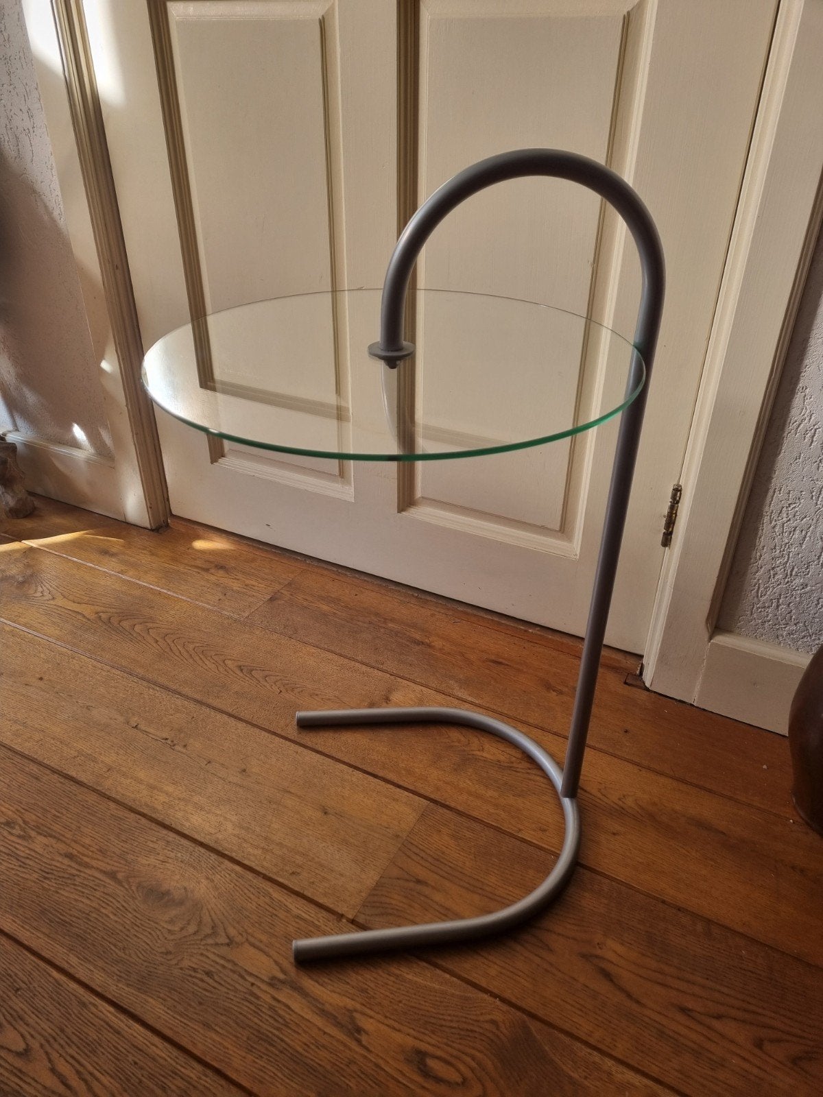 Ry bijzettafel uit de jaren 80,, Minder dan 55 cm, Rond, Glas, Ophalen