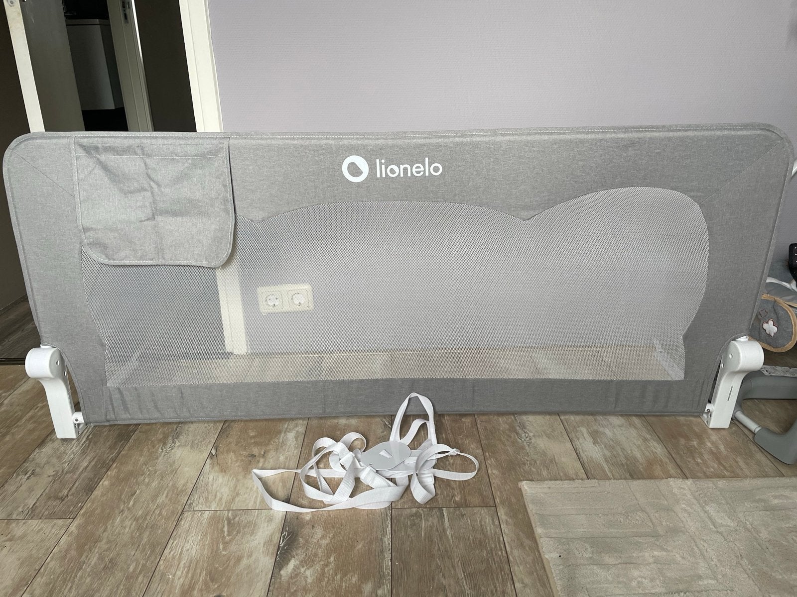 Lionelo Bedhekje - Grijs (Zo goed als nieuw), Ophalen, Overige typen, Zo goed als nieuw, 115 cm of meer