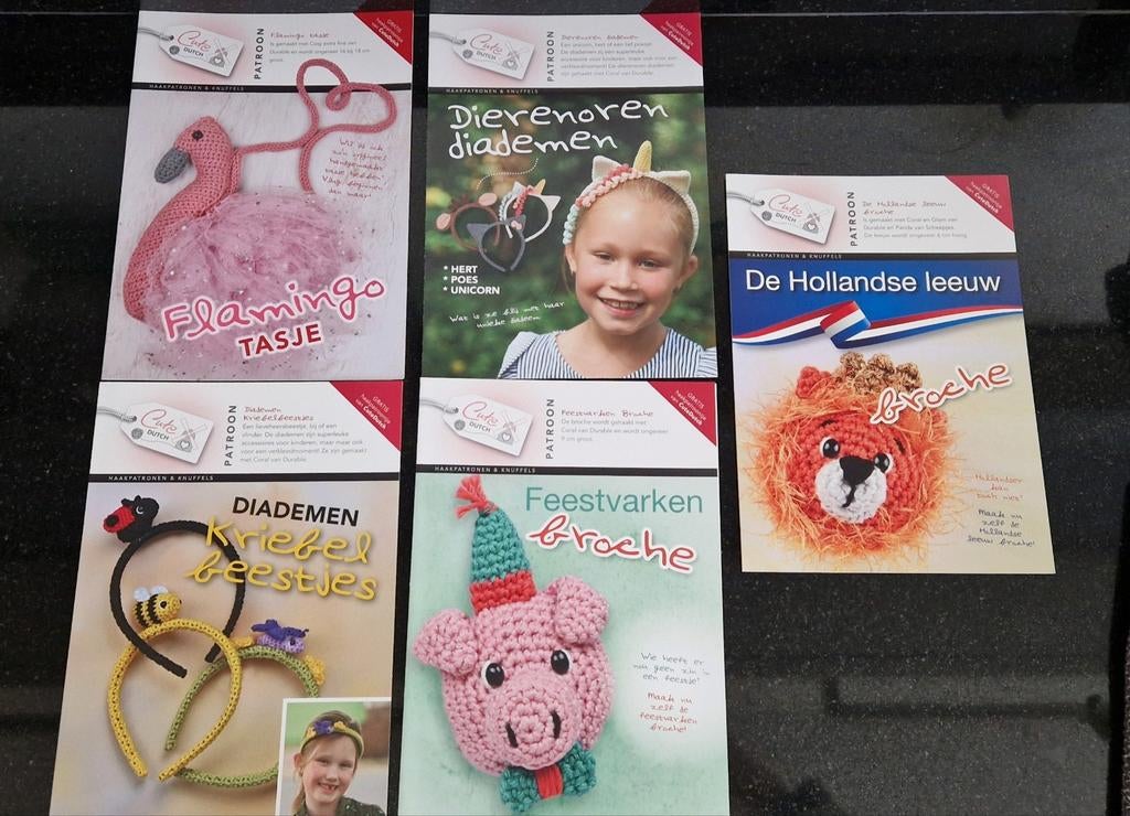 Haakpatronen: CuteDutch oa haarbanden, Ophalen of Verzenden, Nieuw, Haken, Patroon of Boek