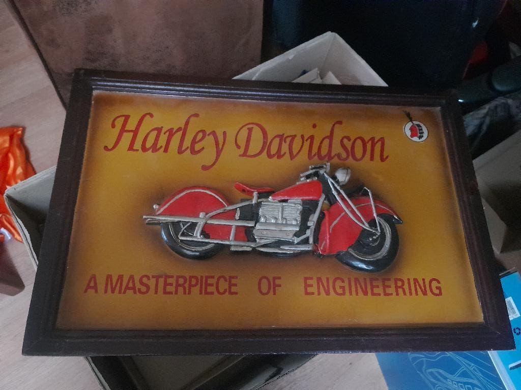 harley davidson bord, Ophalen, Zo goed als nieuw, Reclamebord