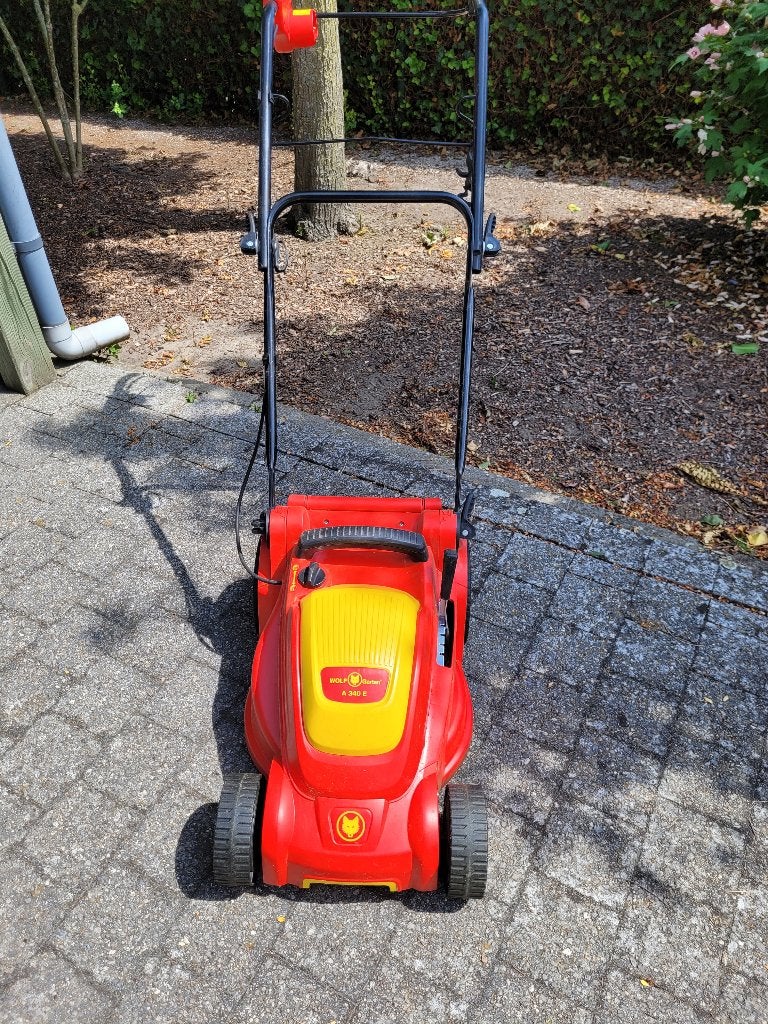 Wolf grasmaaier/mulcher, Ophalen, Cirkelmaaier, Elektrische grasmaaier, Zo goed als nieuw